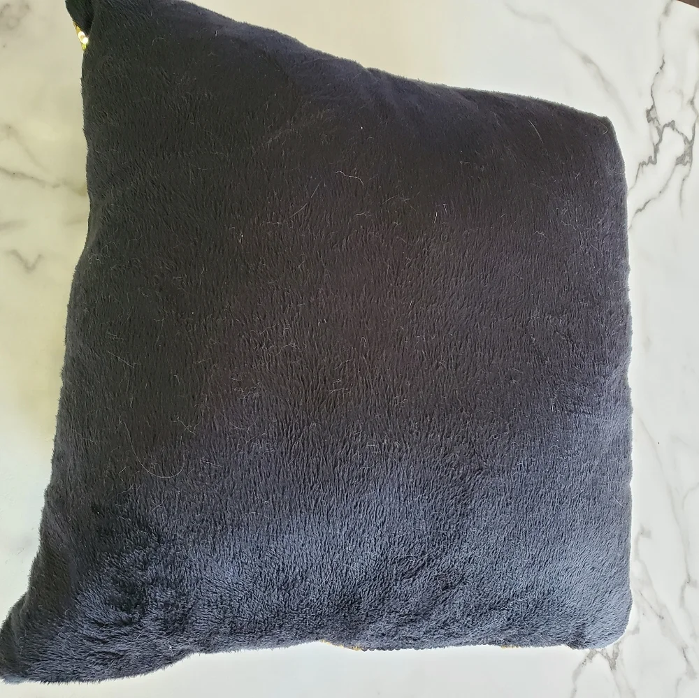 Sequin Throw Pillow Gold Silver Black